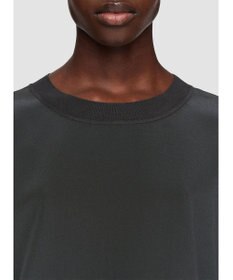 JOSEPH 【洗える】クレープ  ド  ソワ　クルーネックTシャツ