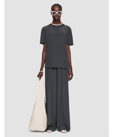 JOSEPH 【洗える】クレープ  ド  ソワ　クルーネックTシャツ