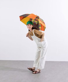 +RING 【UPF50＋】【限定/日本製】晴雨兼用傘（長ショート）YEL-CHK SR430