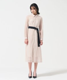 GRACE CONTINENTAL ストライプレースシャツワンピース