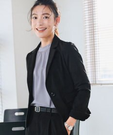 Tiaclasse L 【ダブルクロス・洗える】テーラードジャケット