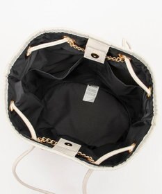 LeSportsac CHAIN CROCHET MED BUCKET/ベージュクロシェ