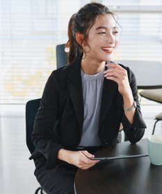 Tiaclasse L 【ダブルクロス・洗える】テーラードジャケット