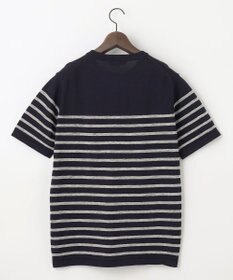 JOSEPH ABBOUD 【清涼感/ストレッチ/洗える】クールスキン ボーダーT ニット