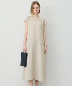 ICB ドライアセテートスラブ フレンチスリーブワンピース サンドベージュ