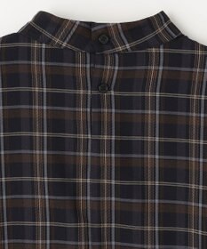 ANY 【洗える】ピンタックチェックブラウス