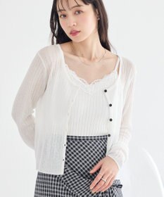 earth music&ecology シアーリブカーディガン