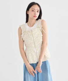 earth music&ecology 前後2WAYスリット釦タンクトップ