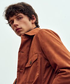 JOSEPH ABBOUD ナチュラルダイスウェード シャツアウター