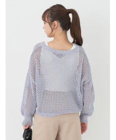 earth music&ecology スパンコールショートゆるニット