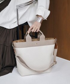 TOPKAPI 【Breath TOPKAPI】RIPPLE リプル ファスナー付 縦型 2way トートバッグL