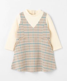 組曲 KIDS 【90-100㎝】チェックワンピース
