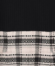 ANY SIS 【洗える】チェックジャガードコンビ ワンピース