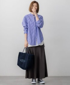 23区 L 【新色追加/洗える】コットンベアジャージー ノースリーブ Tシャツ