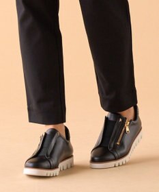 Dominic3 センターゴムサイドジップ レザースニーカー