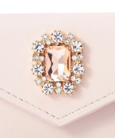 Maison de FLEUR リール付きビジューカードポケットパスケース