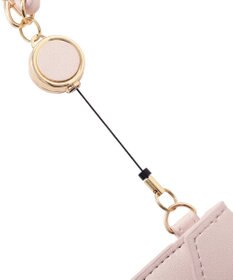 Maison de FLEUR リール付きビジューカードポケットパスケース