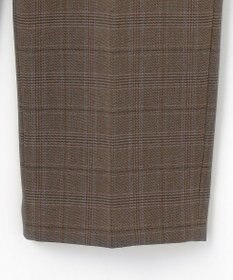 J.PRESS LADIES L 【洗える】T/Rアルガンシルクチェック テーパード パンツ