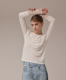 GRACE CONTINENTAL アセテートシアーカットトップ