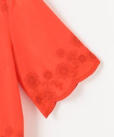 自由区 【カタログ掲載・接触冷感・洗える】エンブロイダリーローンシャツ ブラウス