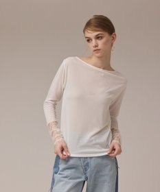 GRACE CONTINENTAL アセテートシアーカットトップ