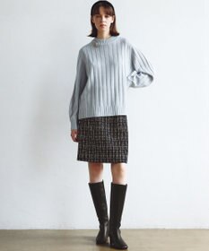 組曲 バルキーワイドリブ ニット