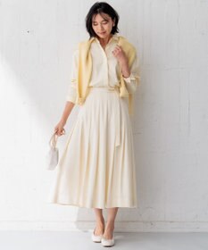23区 S 【Oggi4月号掲載/洗える】ブライトツイル タック スカート