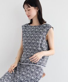 YECCA VECCA フラワーレースブラウス