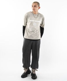 WEGO 【ユニセックス着用ITEM】ブリーチスタッズロゴスウェットパンツ