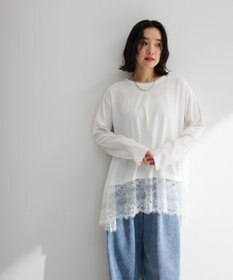 Green Parks 裾イレヘムレースドッキングプルオーバー