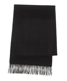 MOONBAT FURLA(フルラ）カシミヤ100％ 無地 マフラー ロゴ刺繍 手洗いOK