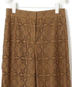 ICB L 【洗える】タイルパターンレース ワイドストレートパンツ