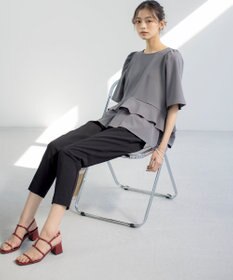 組曲 S ご好評につき追加生産【WEB限定】ジョーゼットジャージーティアード ブラウス