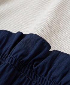 Green Parks ラメリブペプラムドッキングワンピース