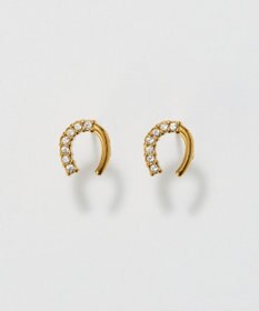 Phoebe 〈金属アレルギー対応〉グロッシーミニホースシューピアス　ゴールド　ステンレス/馬蹄/蹄鉄/ラッキーモチーフ/ギフト/プレゼント