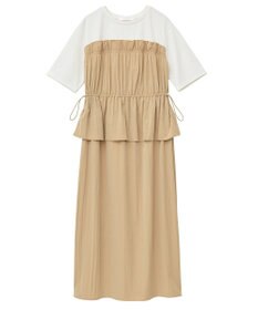 Green Parks ラメリブペプラムドッキングワンピース