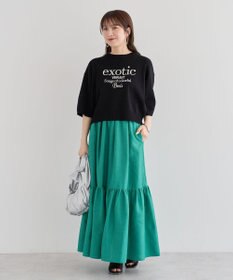 Green Parks ・ＥＬＥＮＣＡＲＥ　ＤＵＥ　リネンライクティアードスカー