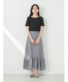 earth music&ecology イレヘムチェックスカート