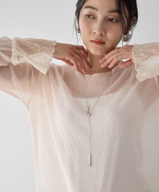 YECCA VECCA 袖レースシアートップス