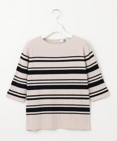 J.PRESS LADIES L 【洗える】レーヨンエリートストレッチ ボーダー ニット