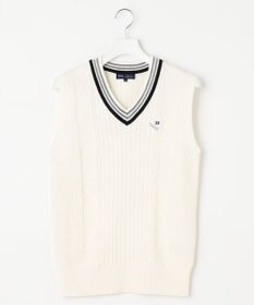 23区GOLF 【MEN】コットンブレンド ニットベスト