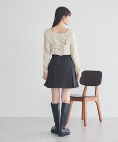 earth music&ecology 【セットアップ可】フリンジツイードビスチェ