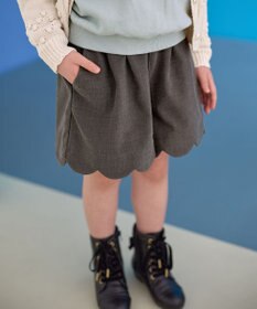 ANY KIDS ミニ丈 へリンボン キュロット