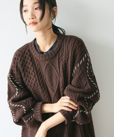CRAFT STANDARD BOUTIQUE ハンドステッチケーブルニットチュニック