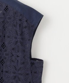 自由区 S 【洗える】フラワータイルレース ワンピース