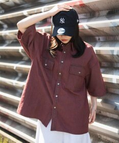 WEGO 【ユニセックス着用ITEM/MLサイズ展開】カラーデニムシャツ（SS）