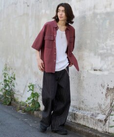 WEGO 【ユニセックス着用ITEM/MLサイズ展開】カラーデニムシャツ（SS）