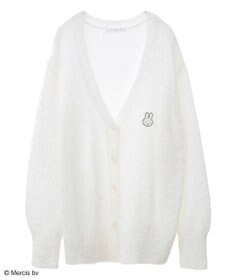 Green Parks Ｍｉｆｆｙ／ワンポイントシャギーニットカーディガン