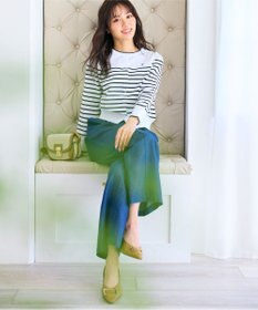 Feroux ベルト付き テンセルデニム ワイドパンツ