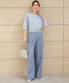 自由区 【洗える】エンブロイダリーブロードプルオーバー ブラウス